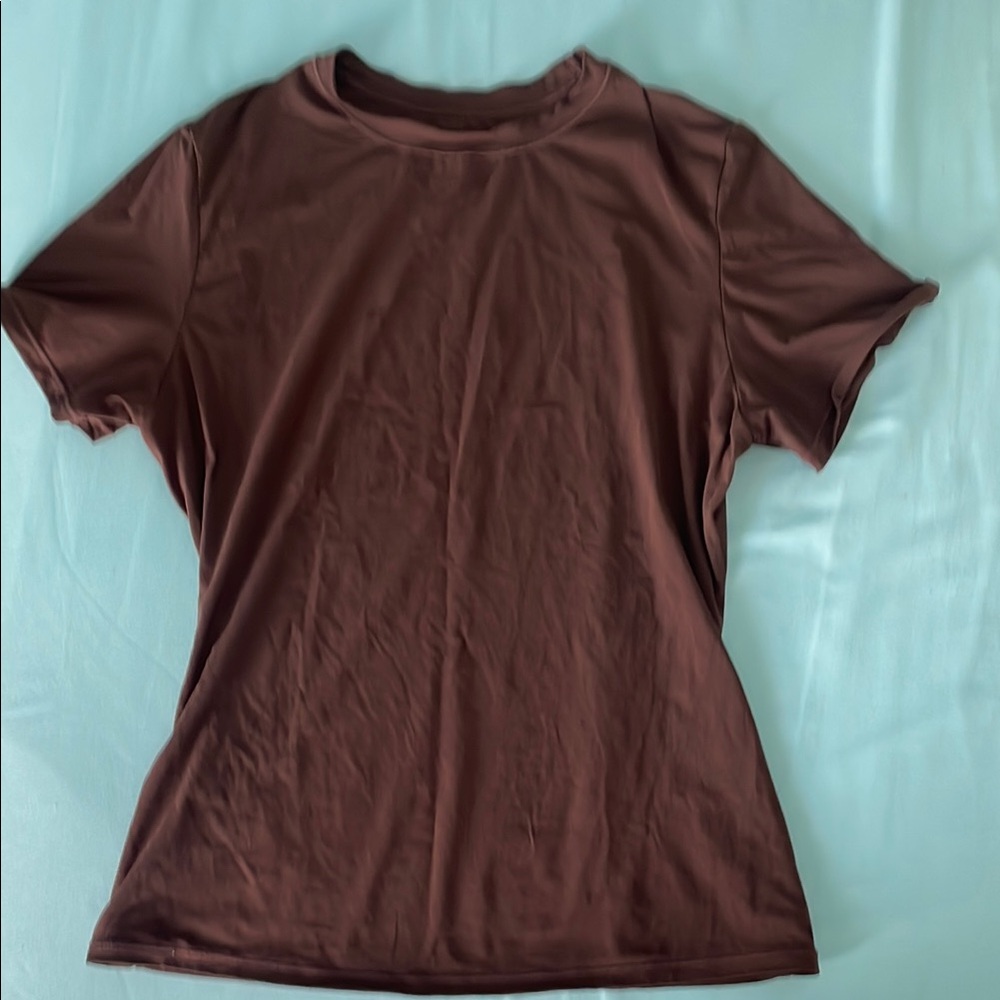 SKIMS Brown Fits Everybody Sleeve T-Shirt